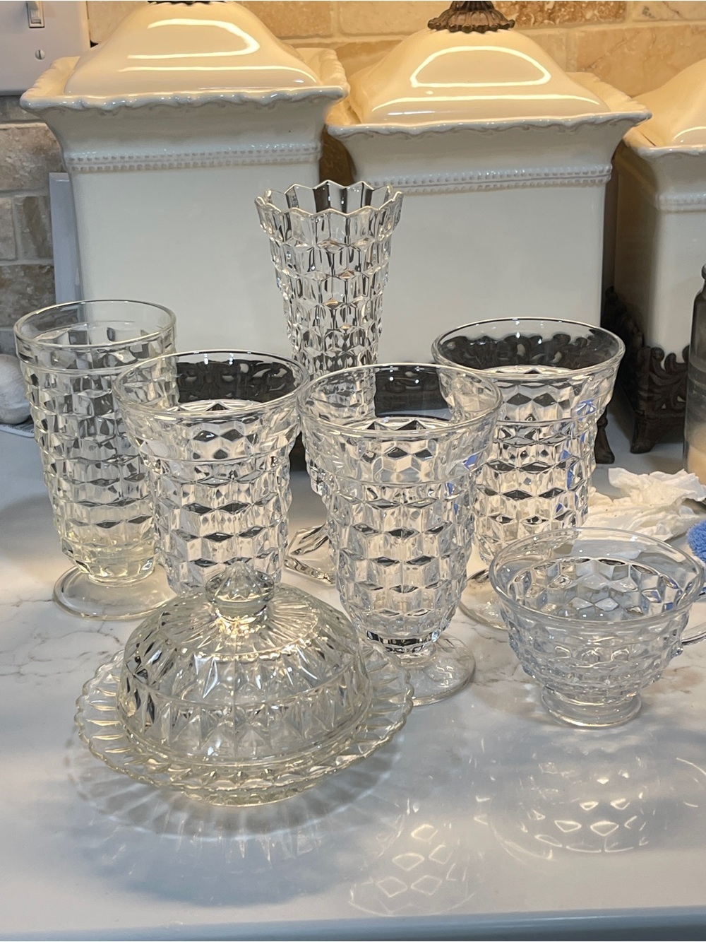Vintage fostoria american glassware
